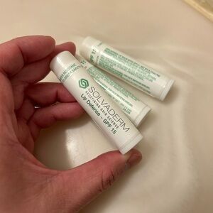 SOLVADERM Lip Defense SPF 15 Lip Balm BUNDLE OF 3